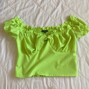 Neon Green Cropped Top
